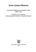 Portada de Literatura caballeresca en Espan︣a e Italia (1483-1542)
