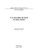 Portada de Y la palabra de Dios se hizo indio