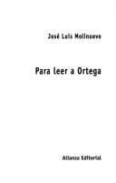 Portada de Para leer a Ortega