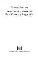 Portada de Anécdotas y vivencias de mi buena y larga vida