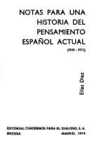 Portada de Notas para una historia del pensamiento español actual, 1939-1973.
