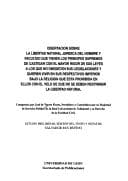 Portada de Disertación sobre la libertad natural jurídica del hombre y facultad que tienen los príncipes supremos de castigar con el mayor rigor de sus leyes a los que no obedecen sus legislaciones y quieren vivir en sus respectivos imperios bajo la religión que está prohibida en ellos con el velo de que no se deben restringir la libertad natural