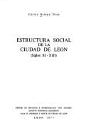 Portada de Estructura social de la ciudad de León (siglos XI-XIII)