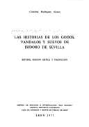 Portada de Las historias de los godos, vandalos y suevos de Isidoro de Sevilla