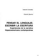 Portada de Pensar el lenguaje; escribir la escritura