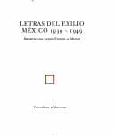 Portada de Letras del exilio