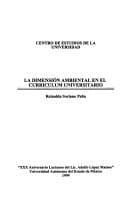 Portada de La dimensión ambiental en el currículum universitario