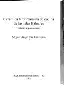Portada de Cerámica tardorromana de cocina de las Islas Baleares