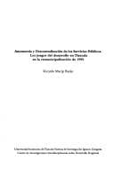 Portada de Autonomía y descentralización de los servicios públicos
