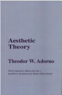 Portada de Aesthetic Theory (Athlone Contemporary European Thinkers)