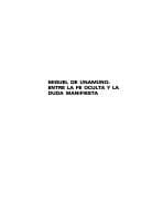 Portada de Miguel de Unamuno, entre la fe oculta y la duda manifiesta