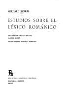 Portada de Estudios sobre el léxico románico