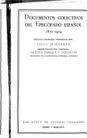 Portada de Documentos colectivos del Episcopado español, 1870-1974