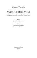 Portada de Años, libros, vida