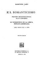 Portada de El romanticismo