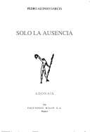 Portada de Solo la ausencia