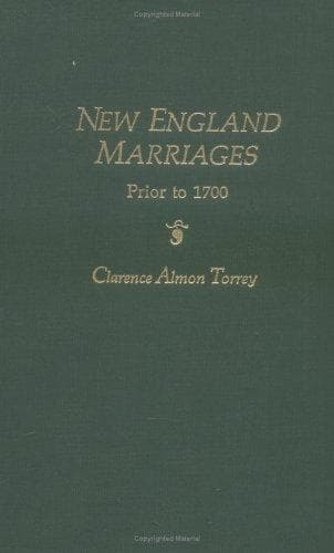 Portada de New England marriages prior to 1700