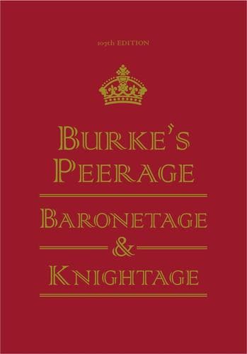 Portada de Burke's Peerage, Baronetage and Knightage