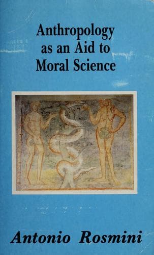 Portada de Anthropology as an aid to moral science