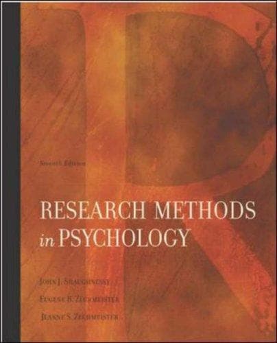 Portada de Research methods in psychology