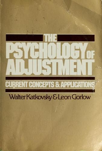 Portada de The psychology of adjustment