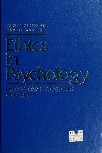 Portada de Ethics in psychology