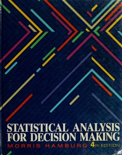 Portada de Statistical analysis for decision making