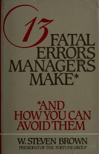 Portada de 13 fatal errors managers make