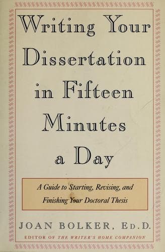 Portada de Writing your dissertation in fifteen minutes a day