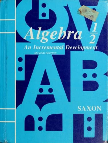 Portada de Algebra 1/2