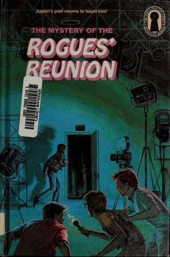 Portada de The three investigators in The mystery of the rogues' reunion