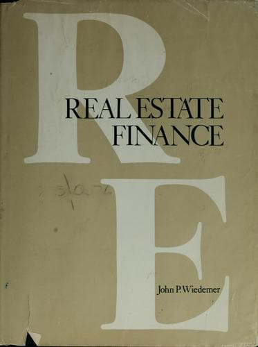Portada de Real estate finance
