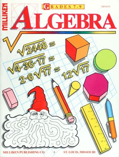 Portada de Algebra, Grades 7 - 9