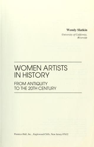 Portada de Women artists in history