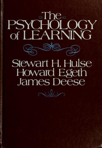 Portada de The psychology of learning