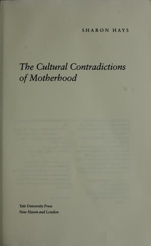 Portada de The cultural contradictions of motherhood