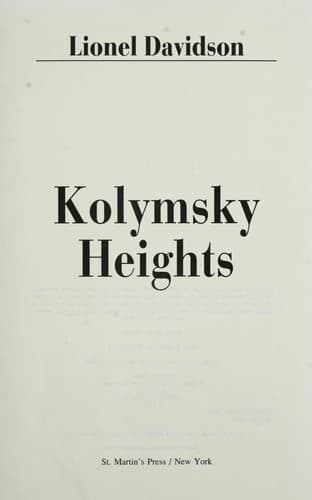 Portada de Kolymsky Heights