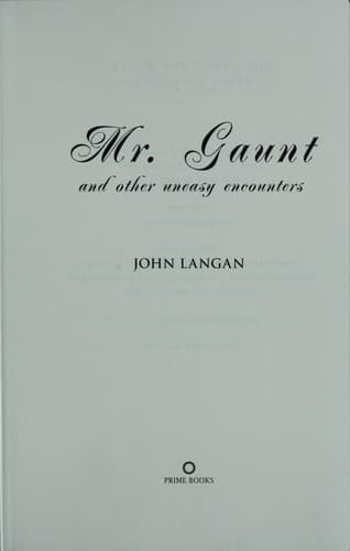 Portada de Mr. Gaunt and Other Uneasy Encounters