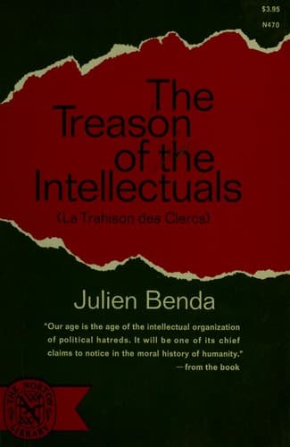 Portada de The treason of the intellectuals =