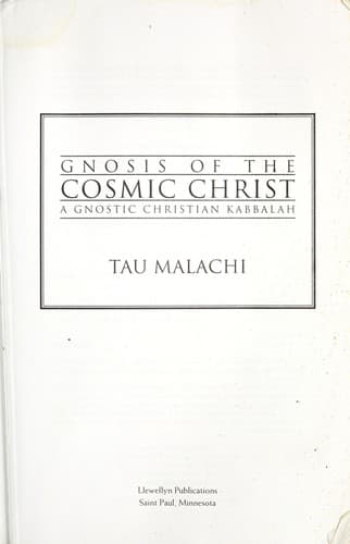 Portada de Gnosis of the cosmic Christ