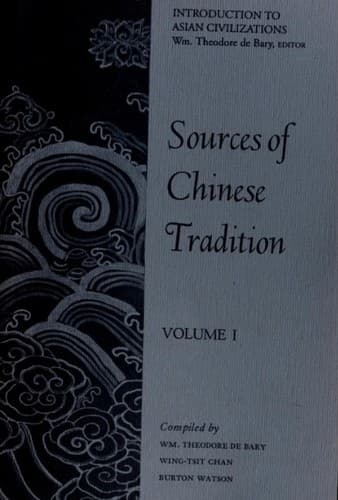 Portada de Sources of Chinese Tradition, Volume I