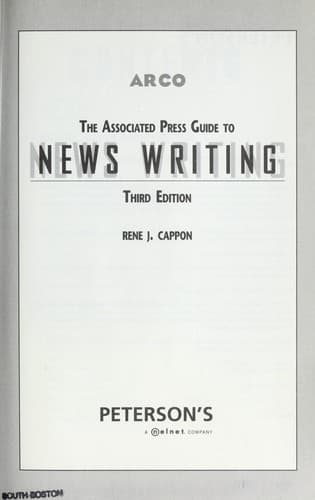 Portada de The Associated Press guide to news writing