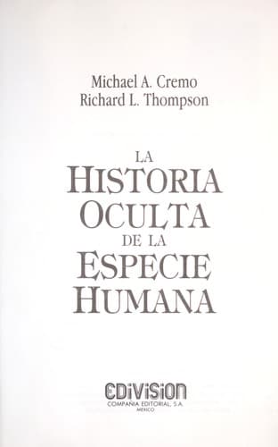 Portada de La historia oculta de la especie humana