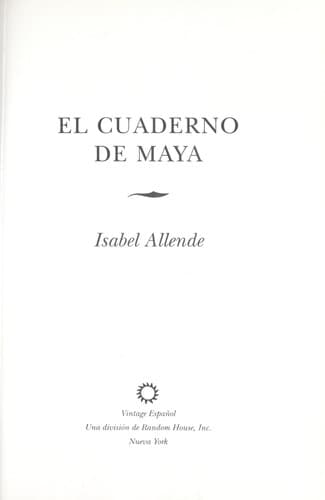 Portada de El cuaderno de Maya