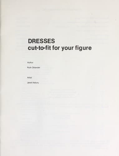 Portada de Dresses cut-to-fit for your figure