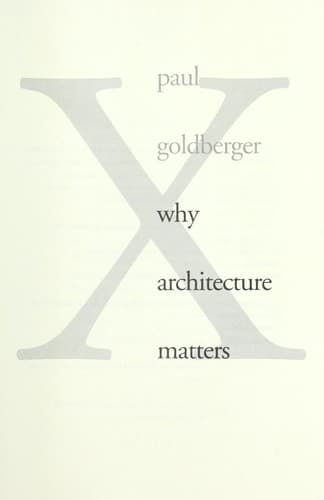 Portada de Why architecture matters