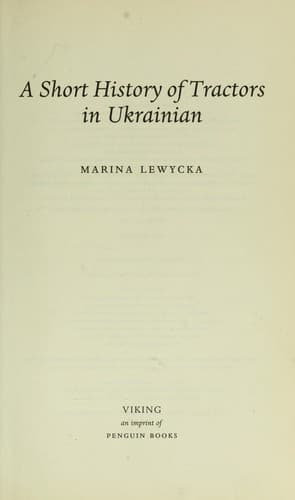 Portada de A short history of tractors in Ukrainian
