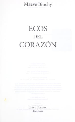 Portada de Ecos del corazo n