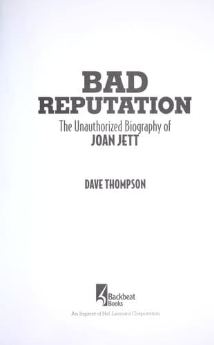 Portada de Bad reputation