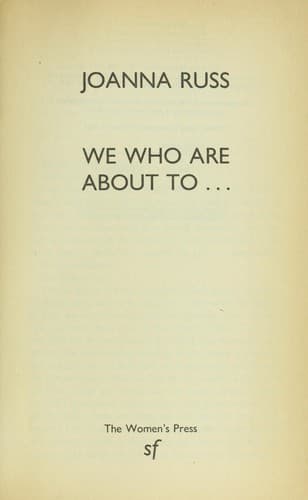 Portada de We who are about to---
